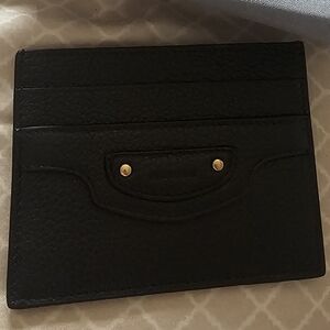 Balenciaga Black Leather Card Case